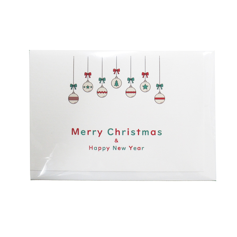 フロンティア クリスマスカード オーナメントボール　ぷっくりクリスマスカード